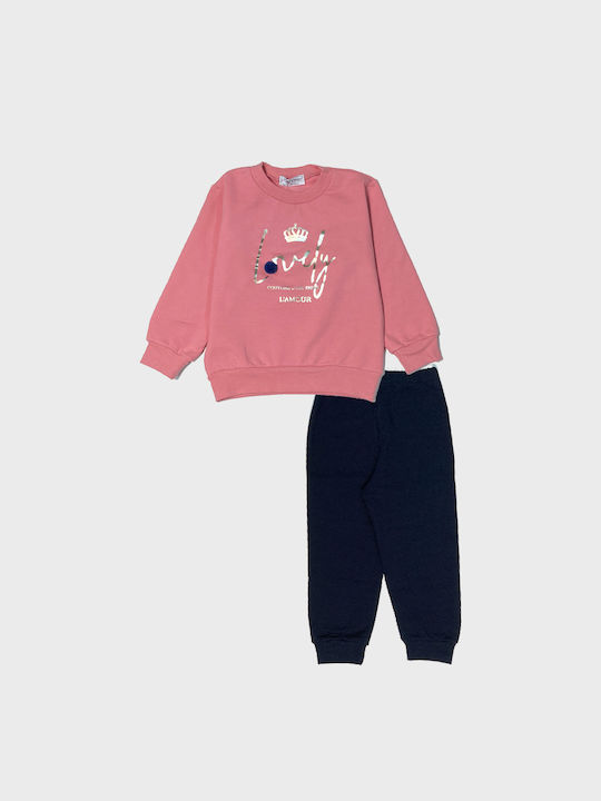 Action Sportswear Kinder Sweatpants Set - Jogginganzug Rosa 2Stück