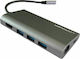 LC-Power USB-C Докинг станция с HDMI 4K Ethernet Черен (LC-HUB-MULTI-5)
