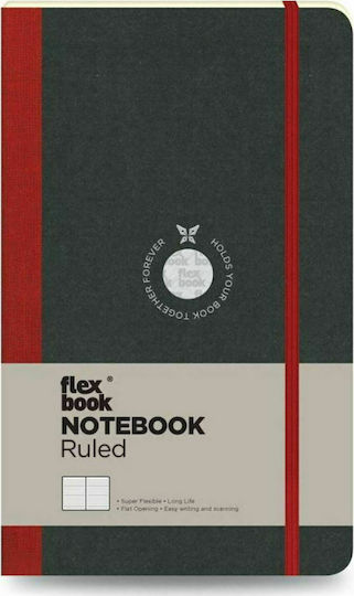 The Writing Fields 2100015 Notebook 192 Sheets A5 Ruled with Elastic Red