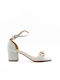 Noboo Women's Sandals LT with Ankle Strap White