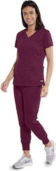 Grey's Anatomy Kira Medizinische Bluse Burgundisch