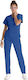 Grey's Anatomy Moto Women's Blue Medical Blouse