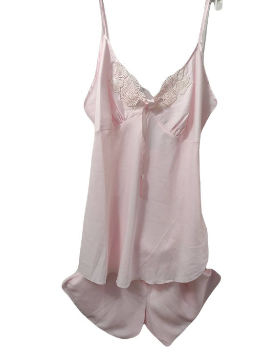 Harmony Summer Satin Babydoll Pink