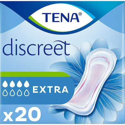 Tena Discreet Extra Женски Инконтинентни Подложки Нормална Потока 4 Капки 20бр