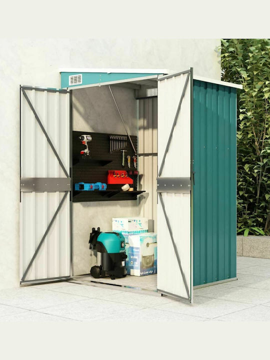 Metallisches Gartenhaus Galianisiert Grüne mit Lüftungsschlitzen M1.18xB1xH1.78m