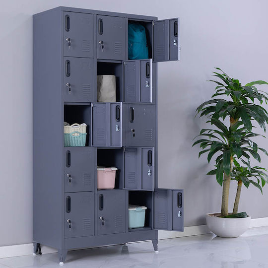 Dulap Metalic 90x45x190cm Antracit Checkmate Dulap Metalic 90x45x190cm Antracit Checkmate