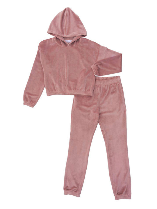 Kids Sweatpants Set Pink 2pcs