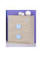 Kinderkommode Koss 1 Braun / Hellblau mit 3 Schubladen 75x45x90cm