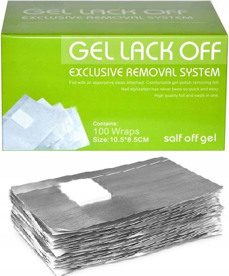 Nail Paper Aluminum Gel Removal Wraps with Cuts 100pcs