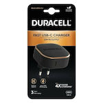 Duracell Φορτιστής Χωρίς Καλώδιο με Θύρα USB-C 20W Power Delivery Μαύρος (DRACUSB18-EU)