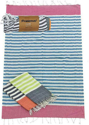 Pestemal Beach Towel Pareo Pink with Fringes 180x90cm.