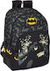 Safta School Bag Backpack Elementary, Elementary Black with Water Bottle Holder 15Liters