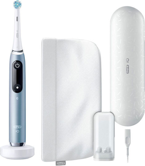 Oral-B iO Series 9 Electric Toothbrush with Timer, Pressure Sensor, and Travel Case Luxe Edition Aqua Marine