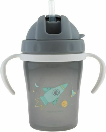 Stephen Joseph Kids Water Bottle Plastic with Straw Transparent 150ml