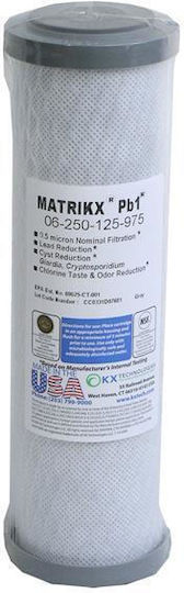 Matrikx Water Filter Replacement Under Sink / Central Water Filtration System made of Activated Carbon 9"3/4 0.5 μm