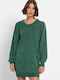 Funky Buddha Mini Dress Knitted Green