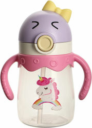 Estia Happy Kids Water Bottle Unicorn Plastic Lavender Pink 350ml