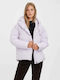 Vero Moda Scurt Jachetă de femei Puffer pentru iarnă Lavender Fog