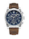 Timberland Sherbrook Ανδρικό Ρολόι 45mm Μπαταρίας με Καφέ Δερμάτινο Λουράκι