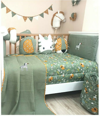 Baby Star Baby Crib Bedding Set Kenya 3pcs Green