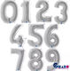 Silver Numbers Balloons 100 cm - 40"