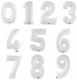 Balloons Numbers White 100 cm - 40"