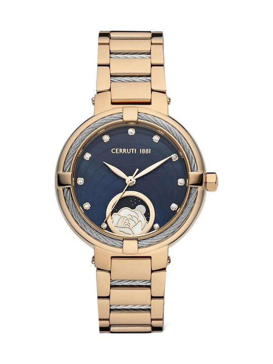 Cerruti Gardena Ceas de Damă cu Rose Gold Brățară Metalică