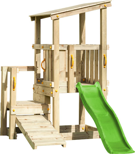 Showood Holzturm Spielplatzspielzeug Cascade mit Rutsche Mehrfarbig