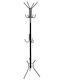 Keskor Freestanding Coat Rack Metallic Black 180cm