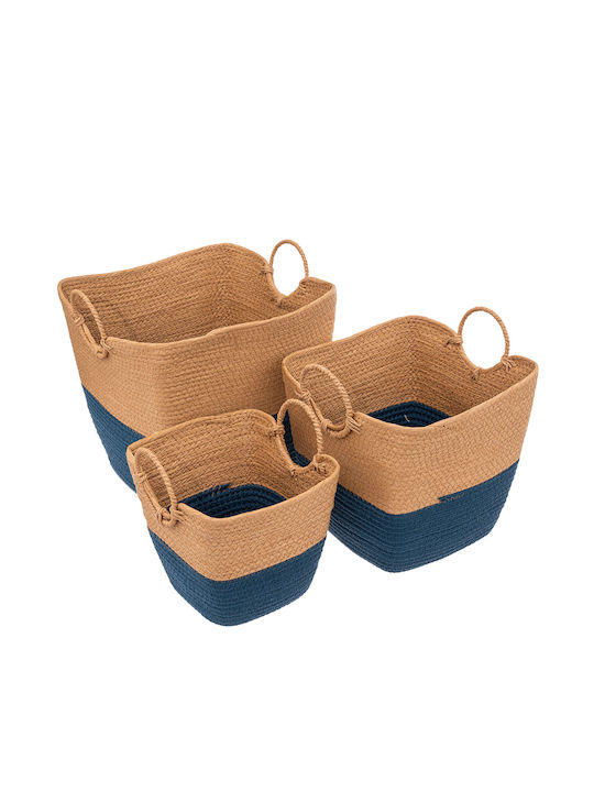 Wicker Decorative Baskets Set 3pcs Spitishop