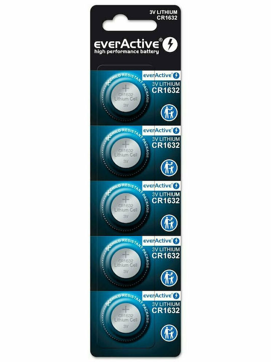 everActive Μπαταρίες Λιθίου Ρολογιών CR1632 3V 5τμχ
