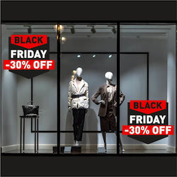 Shop Window Sticker "B. Friday" - Black Arrow - 60X50