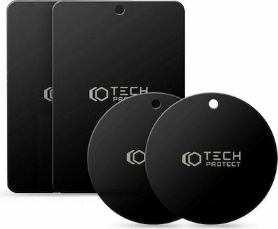 Tech-Protect Basis für Mobiltelefon im Auto Metalplate Magnetic mit Magnet Schwarz