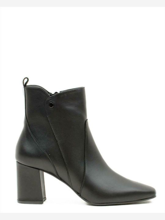 Mourtzi Leather Women's Ankle Boots Black