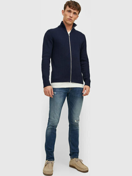 Jack & Jones Ανδρική Ζακέτα Πλεκτή Maritime Blue