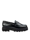 Patent Leather Women's Moccasins in Black Color
