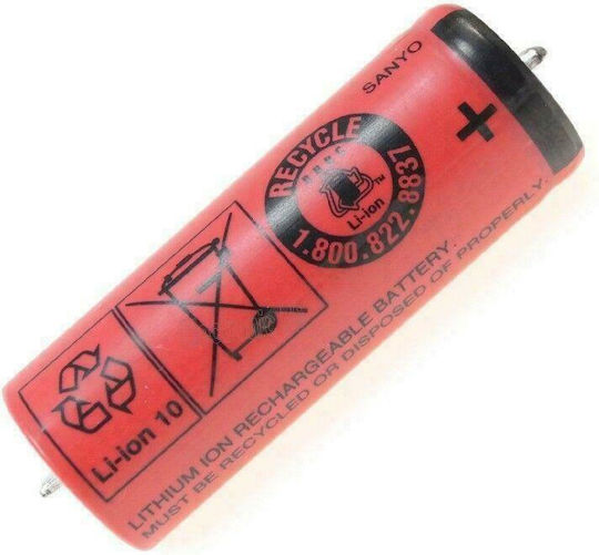 Sanyo Επαναφορτιζόμενη Μπαταρία 18500 Li-ion 1300mAh με Λαμάκι 1τμχ