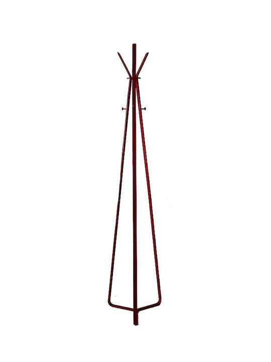 Beddo Freestanding Coat Rack Metallic Red 34x34x180cm