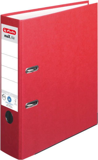 Herlitz Ordner 5/32 für Papier A4 mit 2 s Ringen Rot Secretary 1Stück