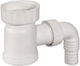Go Plast Plastic Siphon Sink Flexible with Output 38mm White