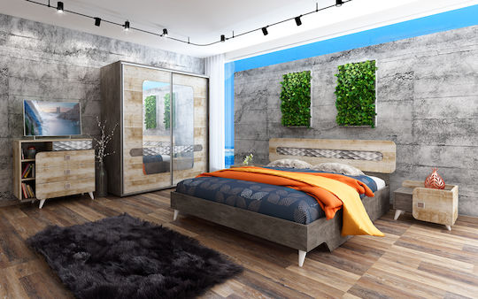 Спален Комплект Forest Сив 160x200см 5 Бройки