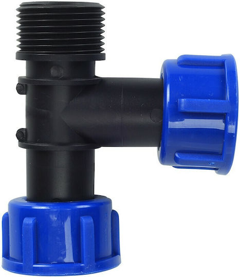 Technoplastic 15000004 T Shaped Connector Pipe with Male-Female Thread 25mm