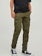 Trousers Cargo Elastic in Regular Fit Olive Night