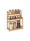 Relaxdays Bamboo Tabletop Spice Rack Organizer Brown
