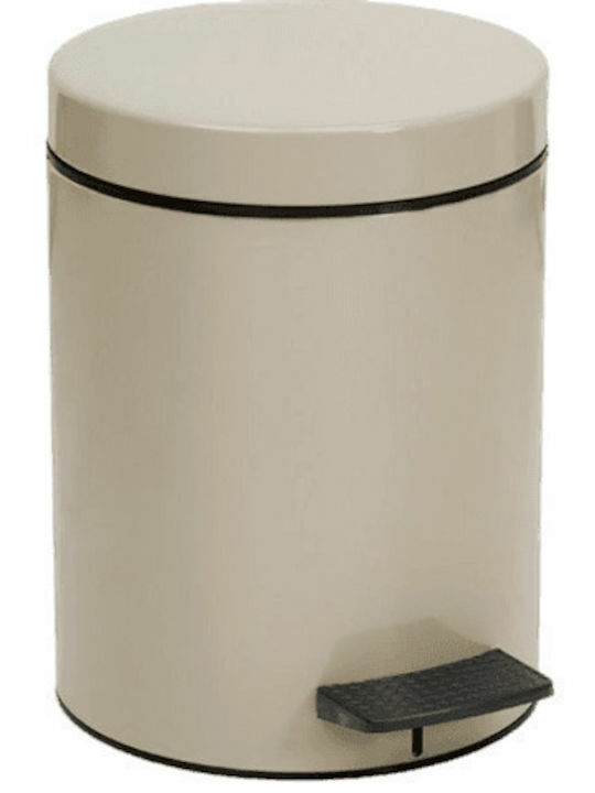 Estia Classic Metallic Toilet Bin 5lt Taupe