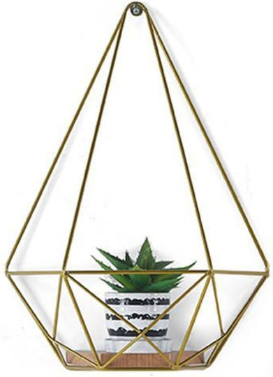 Gold Wall Shelf 31.5x12x44cm