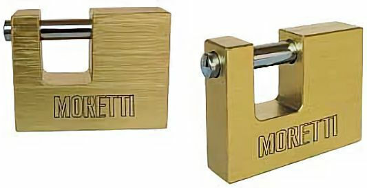 Moretti Moretti Vorhängeschloss Monoblock mit Schlüssel Nr. 90 90mm 1Stück