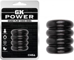 Chisa Novelties Quad Play Cock Ring Black