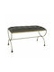 Stool Bench Stool Leather Green 90x38x48cm