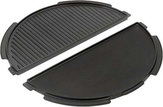 Big Green Egg Baking Plate Double Sided with Cast Iron Flat & Grill Surface 45.7x45.7cm